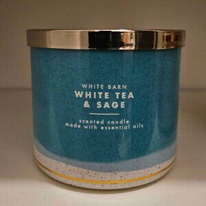 BBW White Barn White Tea & Sage Candle
